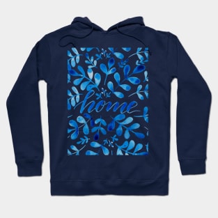 Watercolor home foliage - blue Hoodie